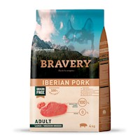 Comida para Perro Adulto Raza Grande Bravery Libre de Grano Cerdo Ibérico 4kg